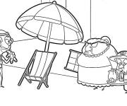 Coloriage Mr Bean et les femmes grincheuses