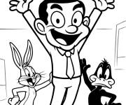Coloriage Mr Bean et Looney Tunes