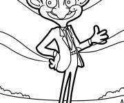 Coloriage Mr Bean joyeux