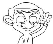 Coloriage et dessins gratuit Mr Bean simple à imprimer