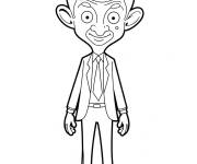Coloriage Portrait de Mr Bean