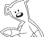 Coloriage et dessins gratuit Teddy l'ours en peluche de Mr Bean à imprimer