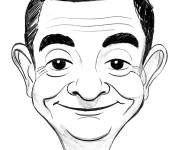 Coloriage T&ecirc;te de Mr Bean