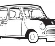 Coloriage Voiture Mini Cooper de Mr Bean