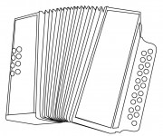 Coloriage Accord&eacute;on diatonique