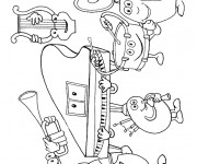 Coloriage Des instruments de musique