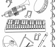 Coloriage Des instruments musicales