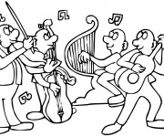 Coloriage Groupe de musique