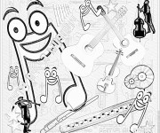 Coloriage Instrument musicales