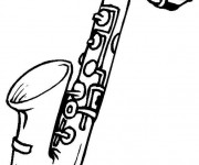 Coloriage L'instrument musicale saxophone