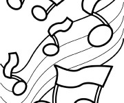 Coloriage Les notes musicales