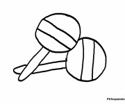 Coloriage Maracas mexicaines