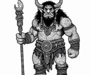 Coloriage et dessins gratuit Illustration Ogre maternelle à imprimer