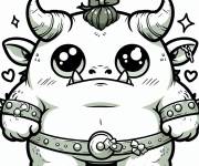 Coloriage et dessins gratuit Mignonne Ogre &agrave; motifs à imprimer