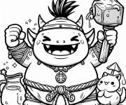 Coloriage et dessins gratuit Mini Ogre heureux à imprimer