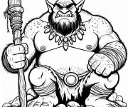 Coloriage et dessins gratuit Ogre assis à imprimer
