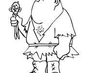 Coloriage Ogre attrape un petit gar&ccedil;on