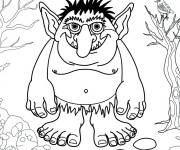 Coloriage Ogre au grand nez