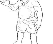 Coloriage Ogre avec des mains &eacute;tranges
