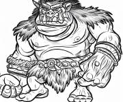 Coloriage Ogre avec le regard &eacute;nerv&eacute;