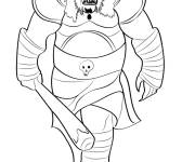 Coloriage Ogre avec le visage du diable