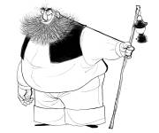 Coloriage et dessins gratuit Ogre avec sa lampe imprimable à imprimer