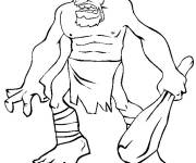 Coloriage et dessins gratuit Ogre avec un seul &oelig;il à imprimer