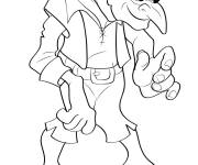 Coloriage Ogre avec un visage mal&eacute;fique