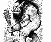 Coloriage Ogre cherche &agrave; manger