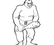 Coloriage Ogre en col&egrave;re
