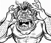 Coloriage Ogre en criant de col&egrave;re