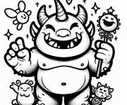 Coloriage Ogre en s'amusant