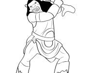 Coloriage Ogre f&eacute;roce au combat
