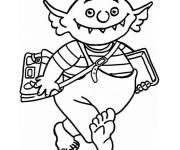 Coloriage Ogre maternelle et la rentr&eacute;e scolaire