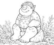 Coloriage Ogre se sent joyeux