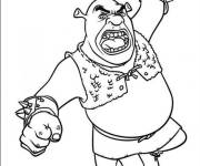 Coloriage Ogre Shrek au bataille