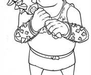 Coloriage Ogre Shrek en mode m&eacute;chant