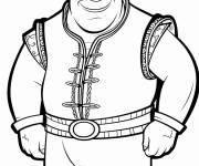 Coloriage Ogre Shrek portrait complet