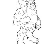 Coloriage Ogre souriant facile