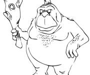 Coloriage Ogre tenant une massue