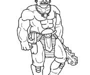 Coloriage Personnage Ogre en noir et blanc