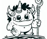 Coloriage Petit Ogre chibi pour enfants