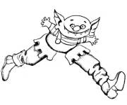 Coloriage Petit Ogre portant des bottes