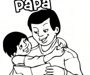 Coloriage Papa anniversaire facile