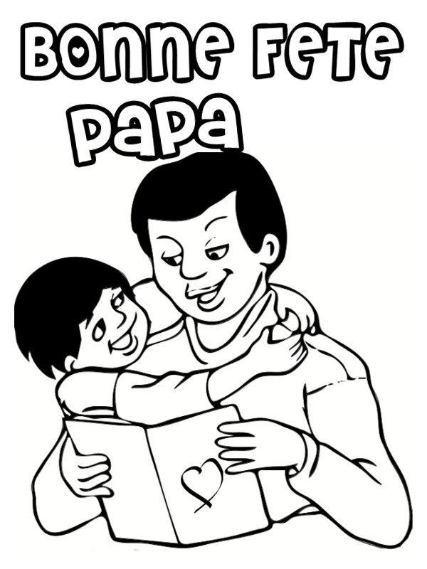 Coloriage et dessins gratuits Papa anniversaire facile à imprimer