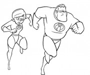 Coloriage Super Papa et maman
