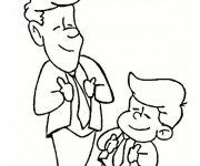 Coloriage Tel p&egrave;re tel fils