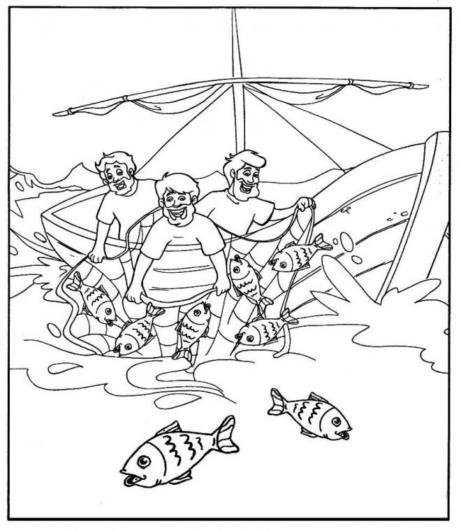 Coloriage Bateau De Pêche Facile Dessin Gratuit à Imprimer