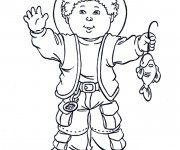 Coloriage Gar&ccedil;on p&ecirc;cheur