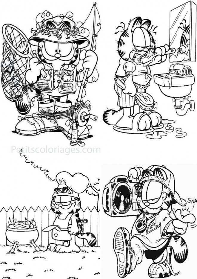 Coloriage et dessins gratuits Le chat pêcheur à imprimer